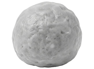 Fototapeta premium Single white textured food ball, perfect for culinary projects and recipe visuals.