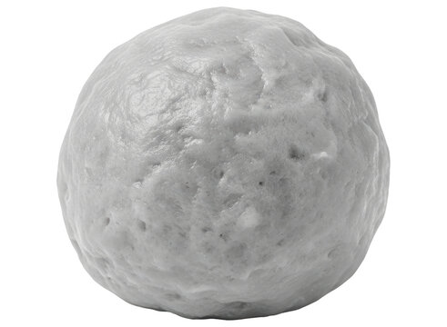 Single white textured food ball, perfect for culinary projects and recipe visuals.