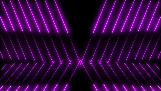 Abstract neon background with glowing laser beams rainbow color. Seamless looping animation.