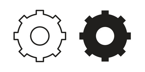 Account settings icon silhouette vector designs. Editable Strokes