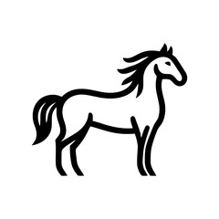 Horse outline drawing silhouette