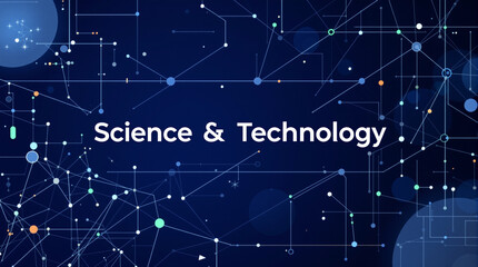 Fototapeta premium Futuristic Plexus Template – Digital Science and Innovation Presentation Background