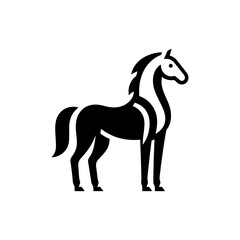 Horse monochrome elegant animal icon