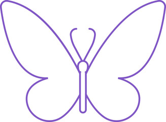 Butterfly icon colorful insect black silhouette and outline line style vector illustration, flying moth design, decorative butterfly symbol graphic element.