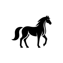 Bold Elegant horse silhouette in black