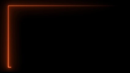 Abstract light neon frame on black background. laser show looped animation. Use for party and product show. 4K video