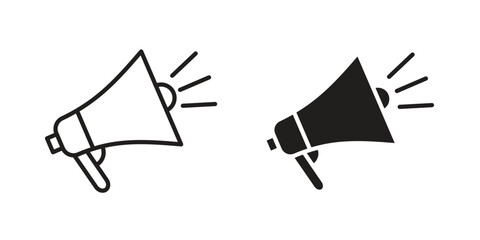 Campaign icon silhouette vector designs. Editable Strokes