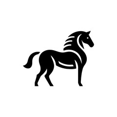 Obraz premium Elegant horse glyph silhouette