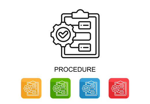 Procedure Icon Multi Color Vector Illustration
