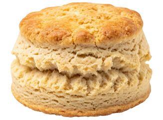 Delicious freshly baked biscuit with a golden crust and flaky layers