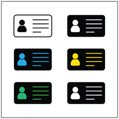 NID Card Icon Template, Driver’s License, ID Card, Office Identification Symbol, Personal Identity Badge, Verification and Authentication Vector Design