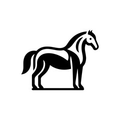 Obraz premium Equine black silhouette in modern style