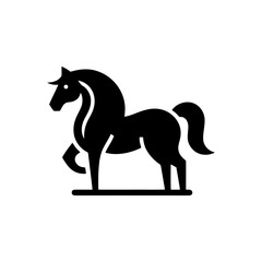 Horse black silhouette icon