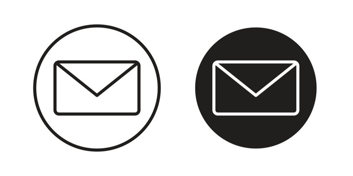 Email icon silhouette vector designs. Editable Strokes