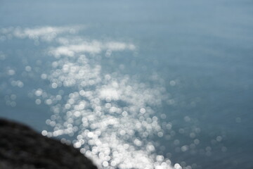 Sea Surface Bokeh with Sunlight Sparkles