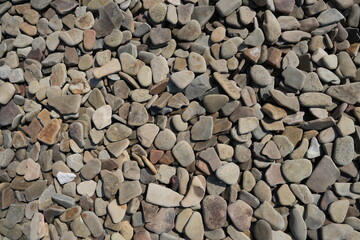 Natural Pebble Stones Texture, Top View
