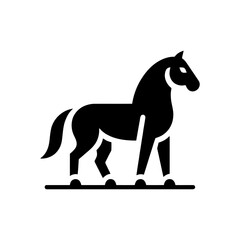 Horse geometric silhouette in black