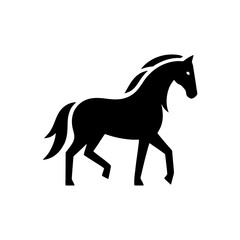 Obraz premium Trotting horse silhouette symbol