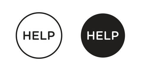 Help icon silhouette vector designs. Editable Strokes