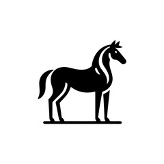 Horse elegant black silhouette