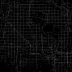 Phoenix City Map Elegant black and gray urban grid designs featuring sleek linework and modern monochrome blueprint styles for a refined wall decor.