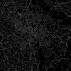 Richmond_43000 City Map Elegant monochrome wall decor featuring sleek black linework and gray tones on a refined urban grid in a modern blueprint style.