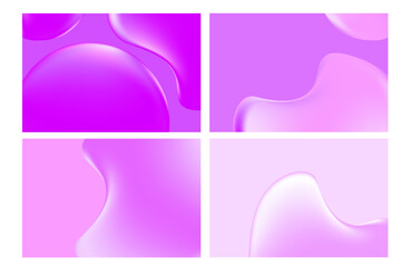 Elegant purple, violet liquid texture with bubbles, gradient background with copy space. Fluid iridescent gel blobs close up, collagen serum, oil texture. Beautiful cosmetic presentation.