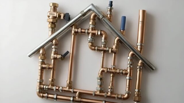 Creating a unique house shape using pipe fittings and components with a Gen Turbo camera