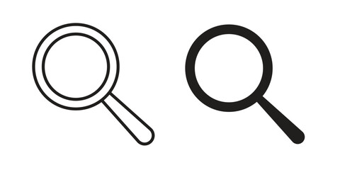 Research icon silhouette vector designs. Editable Strokes