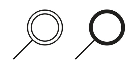 Search icon silhouette vector designs. Editable Strokes
