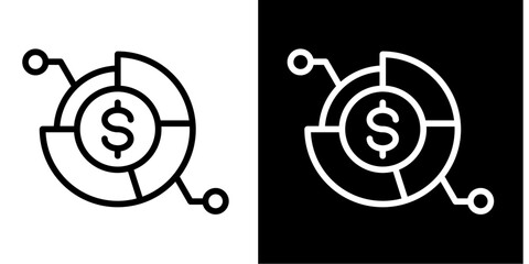 Analysis Icon Set White Style Collection