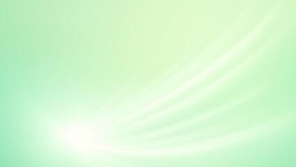 Soft Green Abstract Background with Light Wave and Glow