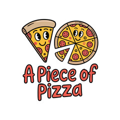 Heart love pizza vector illustration design