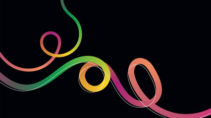 Vibrant gradient line banner advertisement design