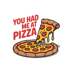 Delicious pizza isolated icon vector illustration design