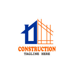 Home building logo design template. Vector illustration
