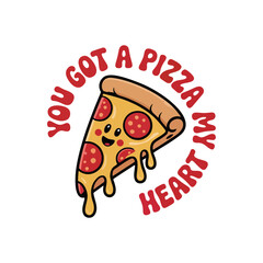 Delicious pizza isolated icon vector illustration design