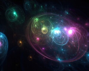 Abstract Colorful Cosmic Space Patterns