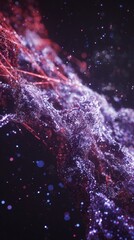 Abstract Digital Design With Pink Purple Red And Violet Particles