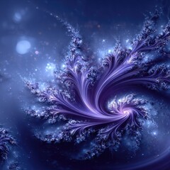 Intricate Purple Spiral Fractal Design
