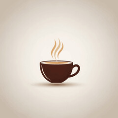 Obraz premium A steaming cup of coffee, a simple and inviting illustration.