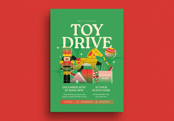 Modern Toy Drive Event Flyer