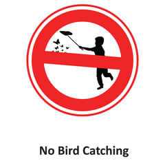  No Bird Catching Vector icon which can easily modify or edit
