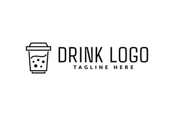 drink logo icon vector illustration line art