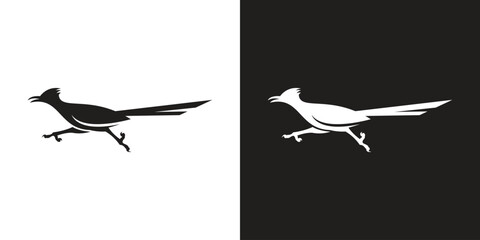 roadrunner bird logo vector icon illustration	