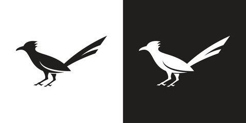 roadrunner bird logo vector icon illustration	