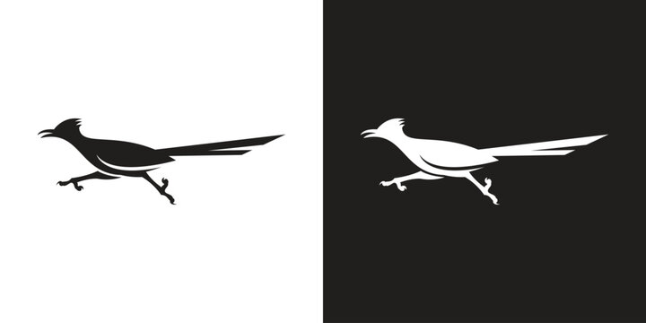 roadrunner bird logo vector icon illustration	
