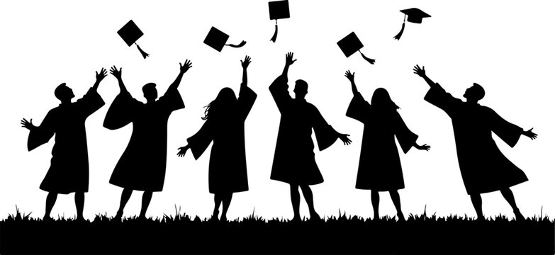 Graduation Celebration Silhouette