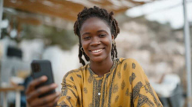 Nurse assisting refugee patient through video call on a mobile device inside temporary clinic, showcasing telehealth progress, compassionate care, and modern humanitarian aid solutions. cinematic