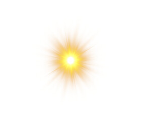Bright sunlight with star shine flare overlay background